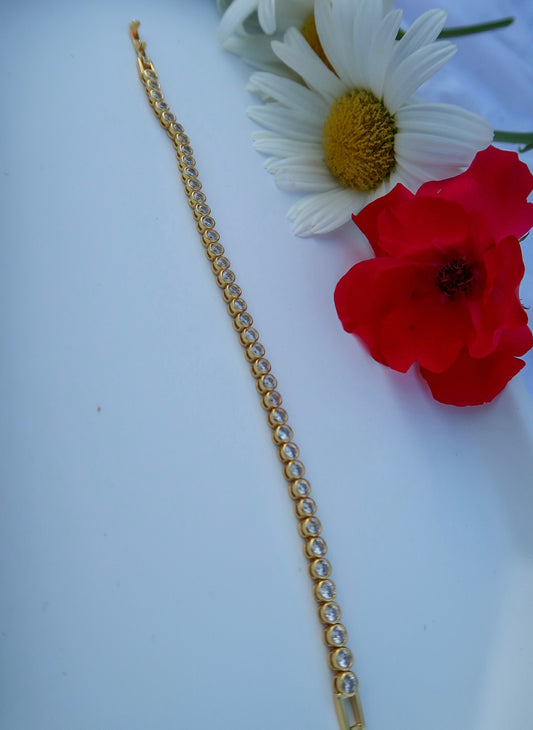 Gold Tennis Bracelet