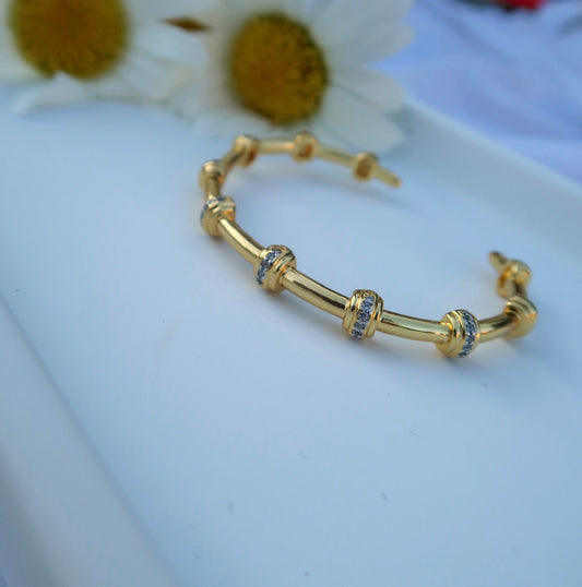 Two Tone Studded Cuff