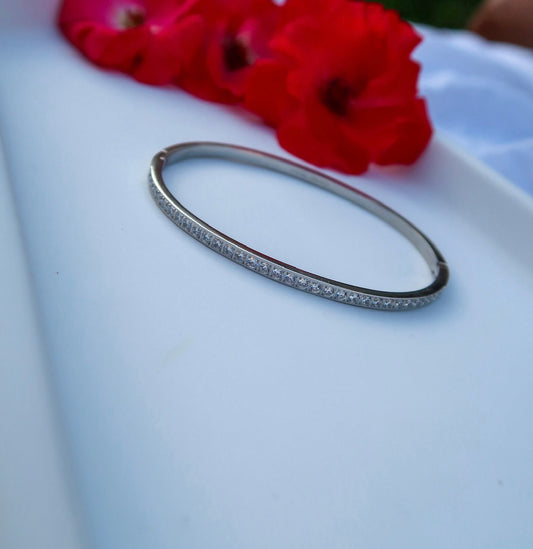 Silver Dainty Diamond Bracelet