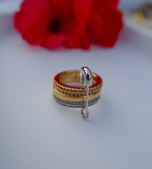 Stack Safety Pin Ring
