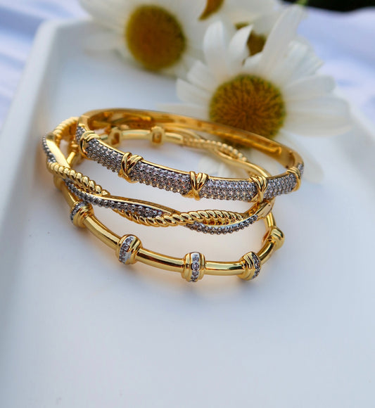 Two Tone Pave Bracelet